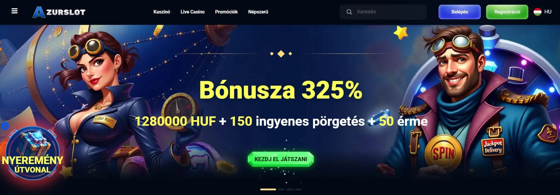 külföldi online kaszinók magyar játékosoknak Azurslot